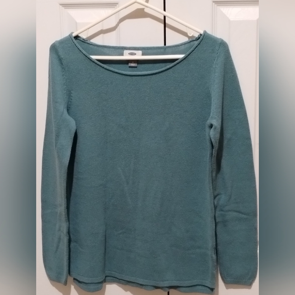 Old Navy Women's Size M Teal Boatneck Pullover Sweater